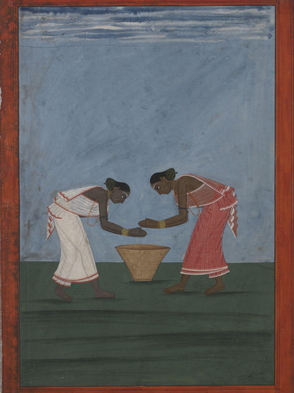 Two women dancing and clapping, ca. 1770