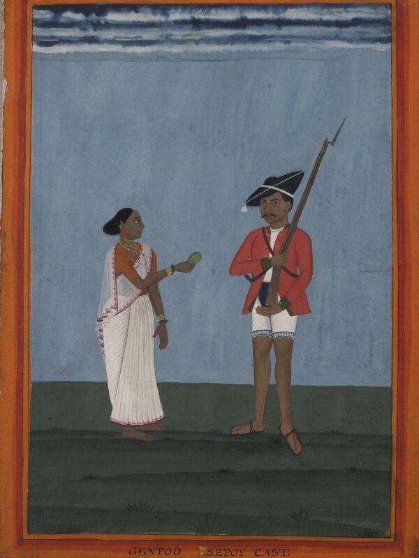 A South Indian sepoy and his wife