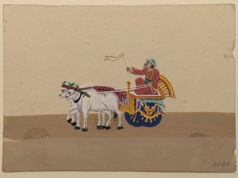 One of twelve drawings depicting methods of transport