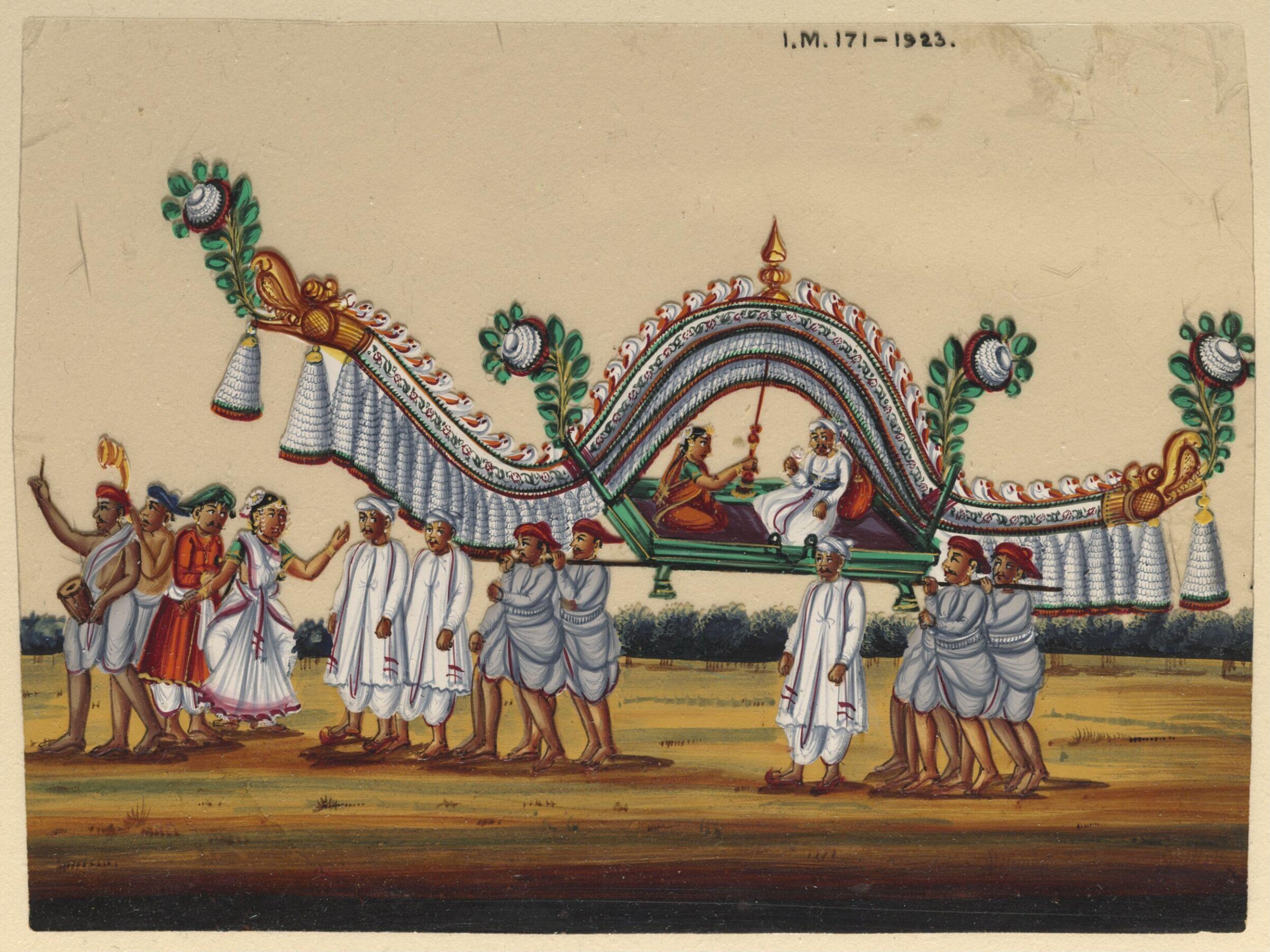 One of twenty-eight paintings, fifteen depicting occupations, thirteen depicting deities., ca. 1850