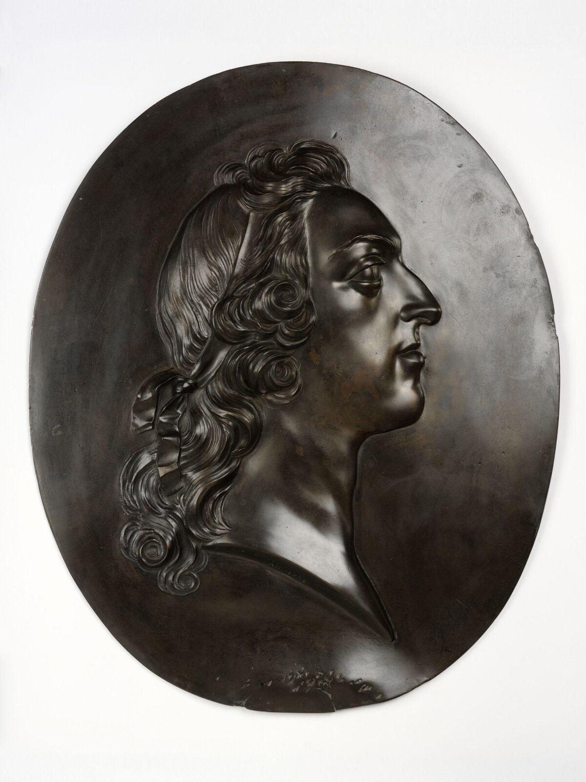 Louis XV in right profile, Edme Bouchardon, 1738