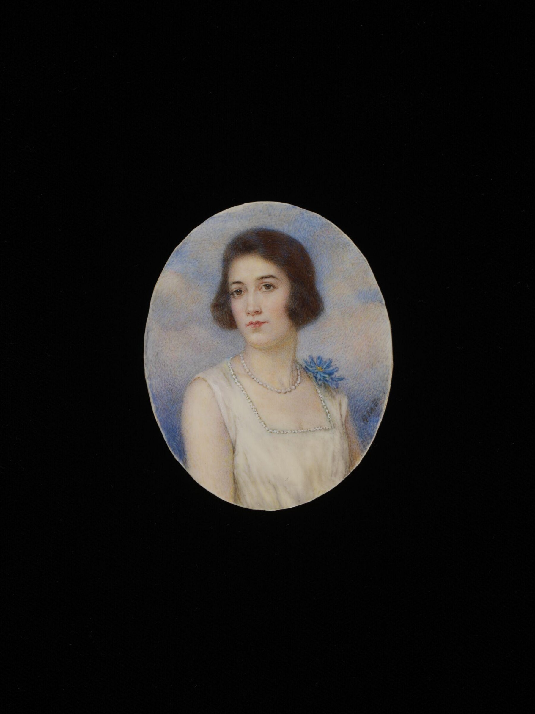 Miniature portrait of an unknown young woman, Rosalie Emslie