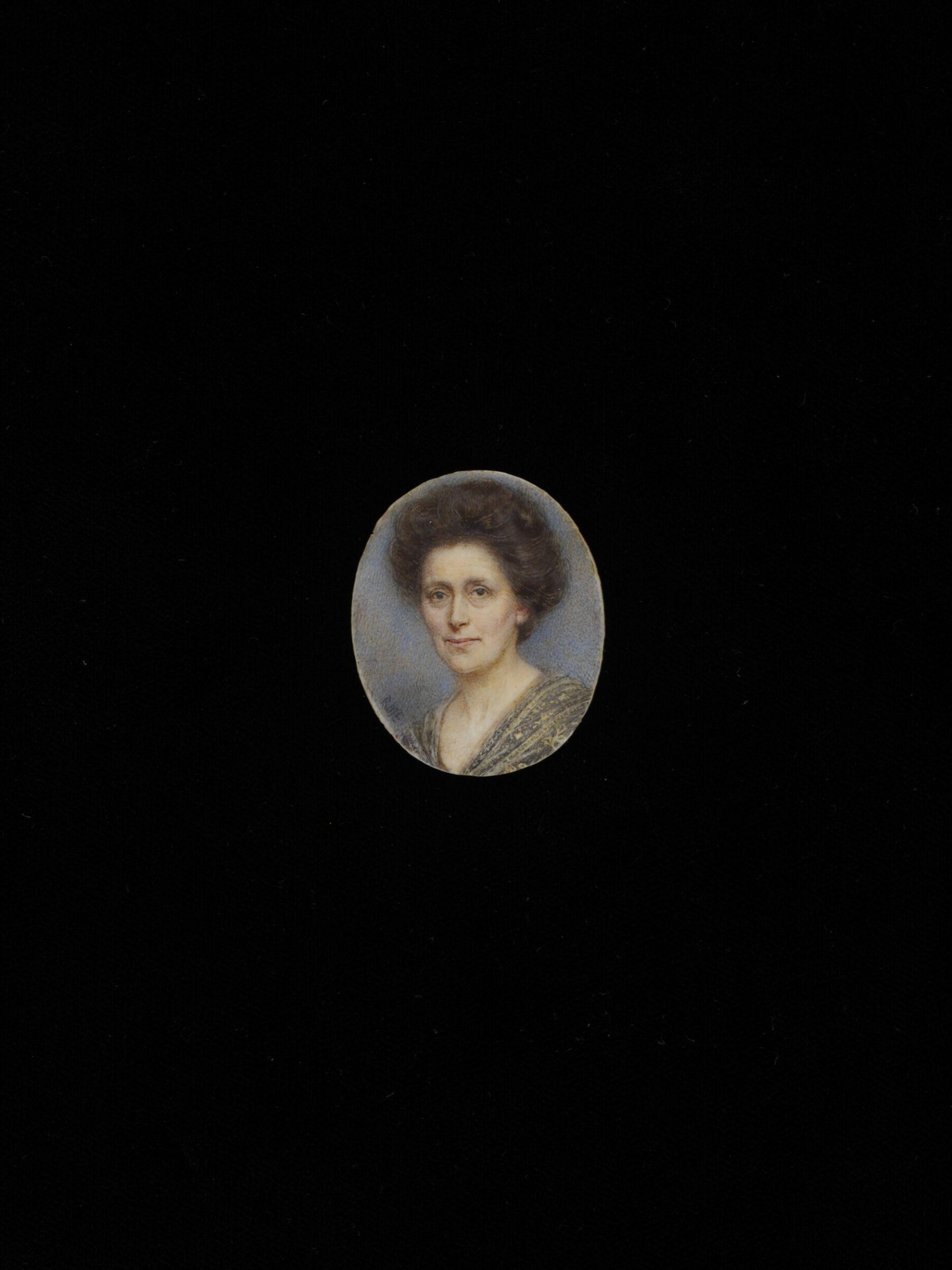 Self-portrait Miniature of Rosalie M. Emslie, Rosalie Emslie, About 1905-1910