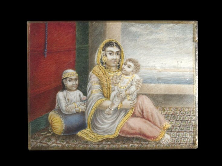 One of five paintings of Indian ladies. top image
