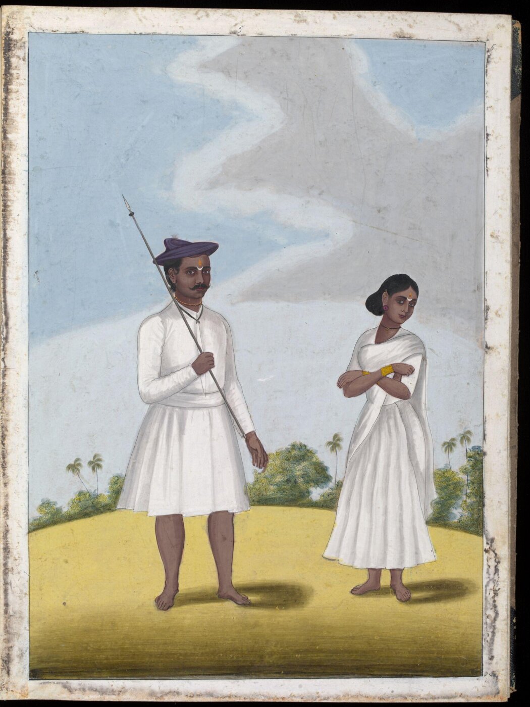 Unknown, A palanquin-bearer and his wife