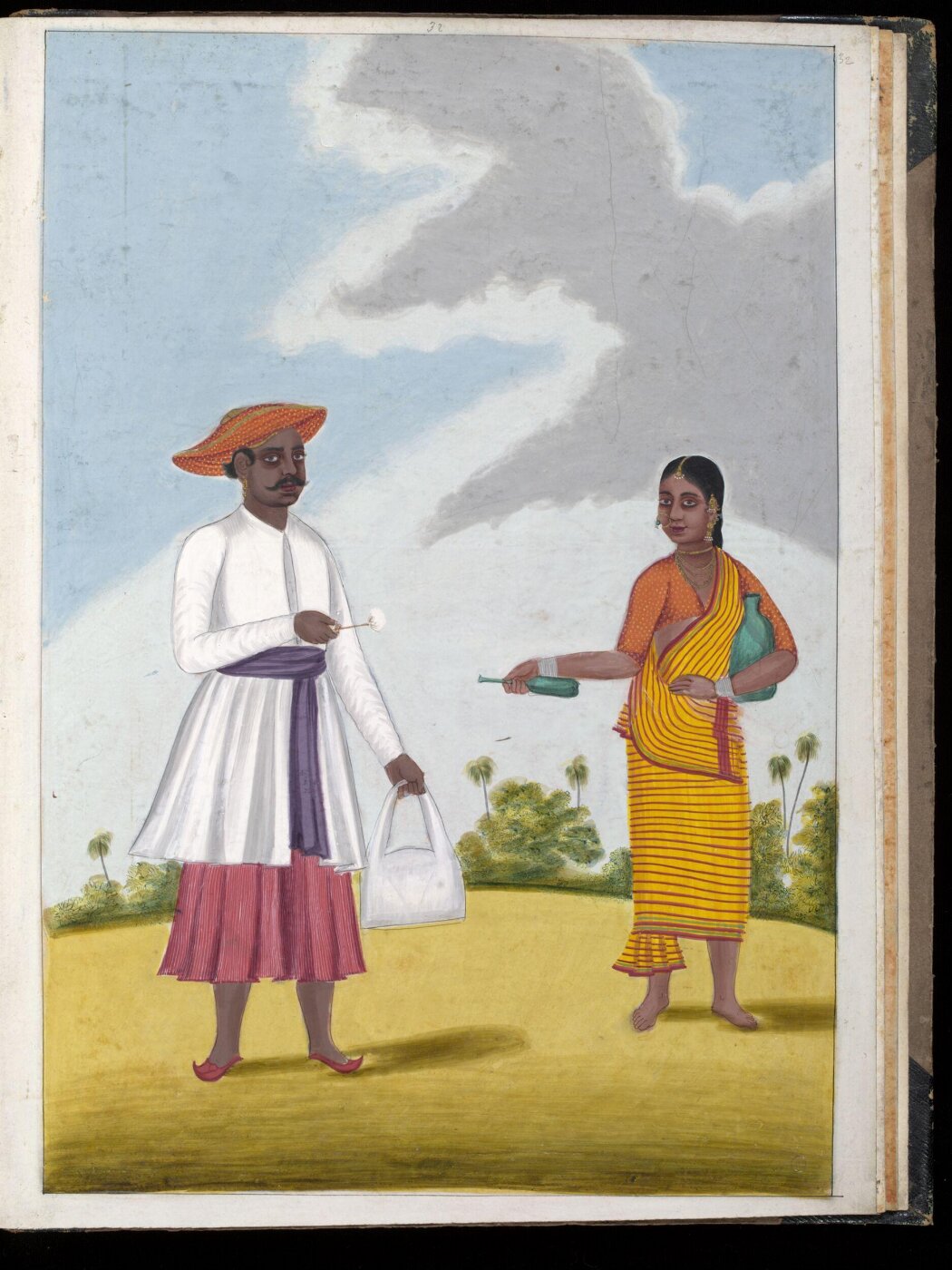 Unknown, A perfume-seller and his wife