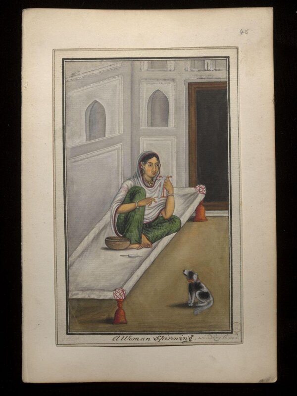 An album containing fifty-three drawings depicting occupations.