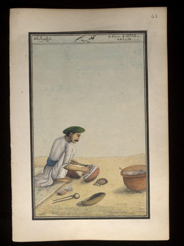An album containing fifty-three drawings depicting occupations.