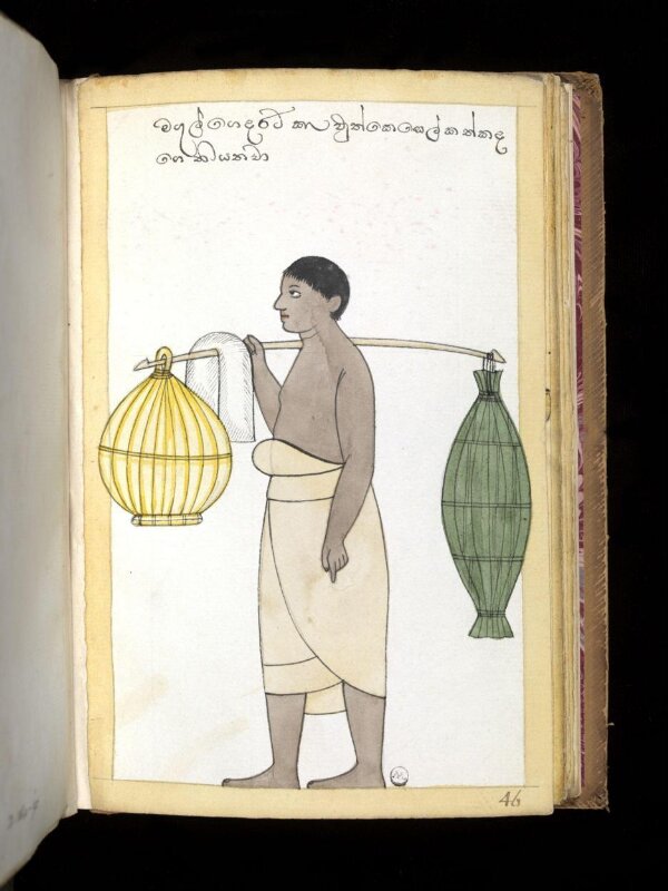 One of sixty-three drawings from an Album depicting Sinhalese occupations and castes.