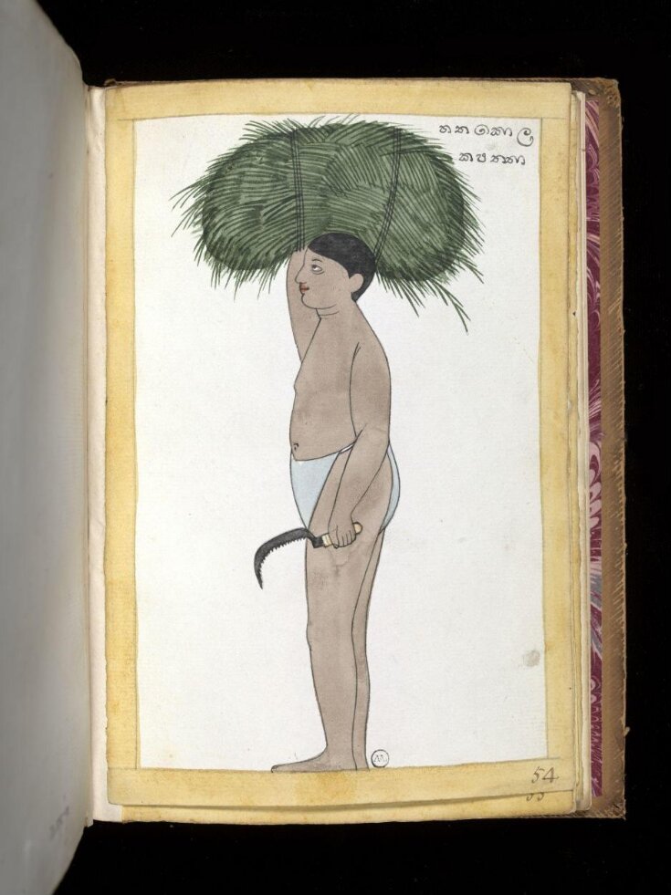 One of sixty-three drawings from an Album depicting Sinhalese occupations and castes. top image