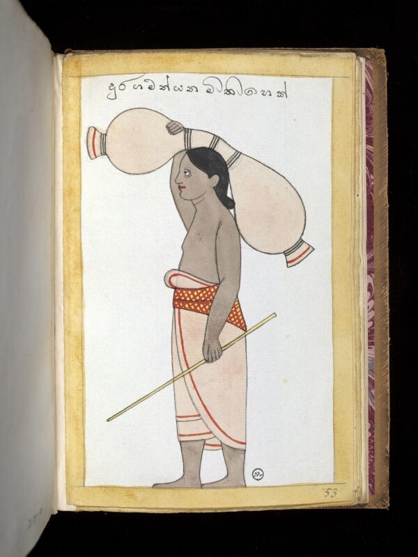 One of sixty-three drawings from an Album depicting Sinhalese occupations and castes.
