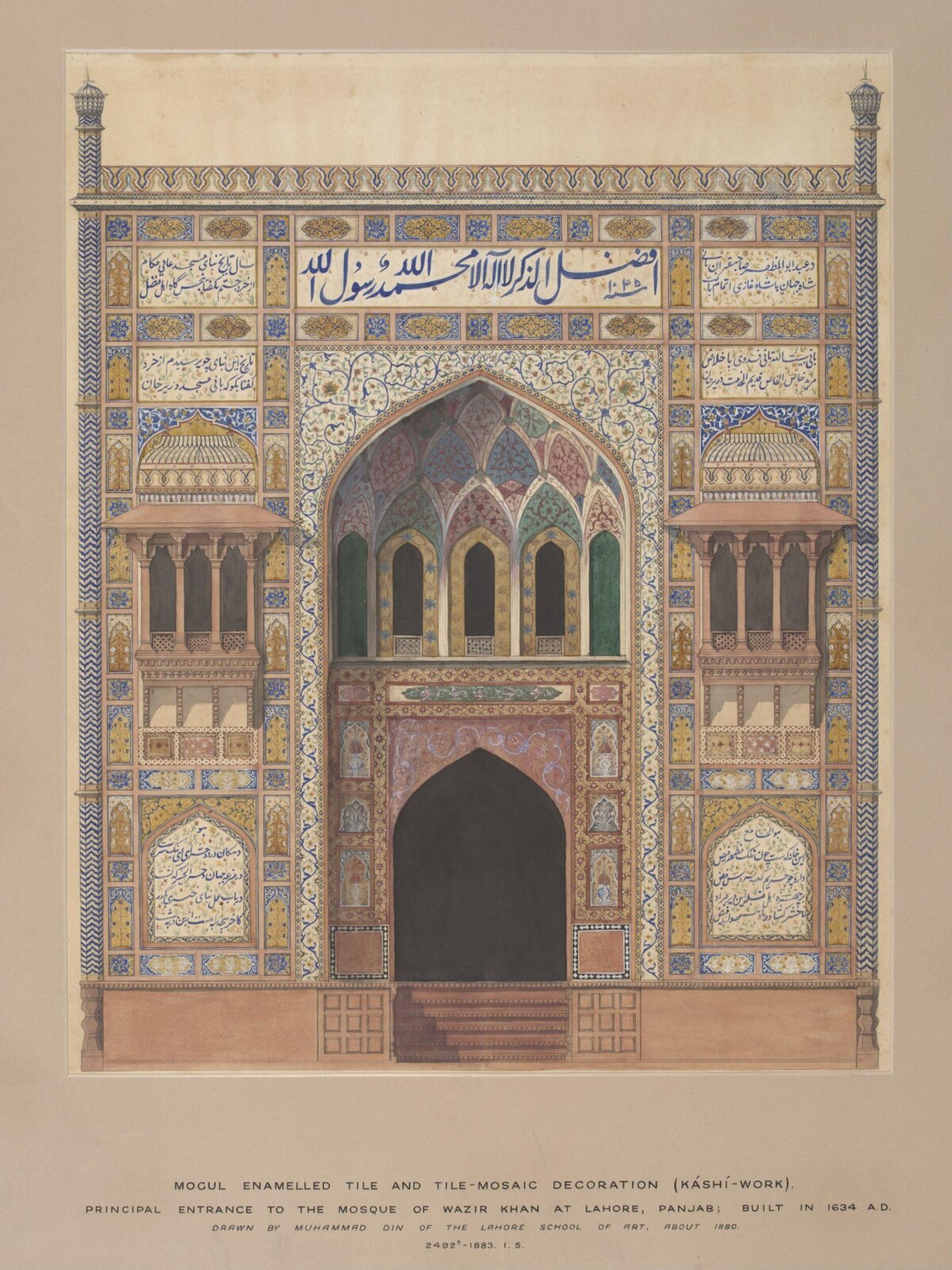 Drawing, Din Muhammad, 1870-1883