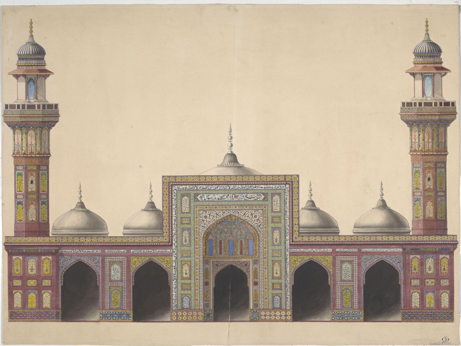 Drawing, Din Muhammad, 1870-1883