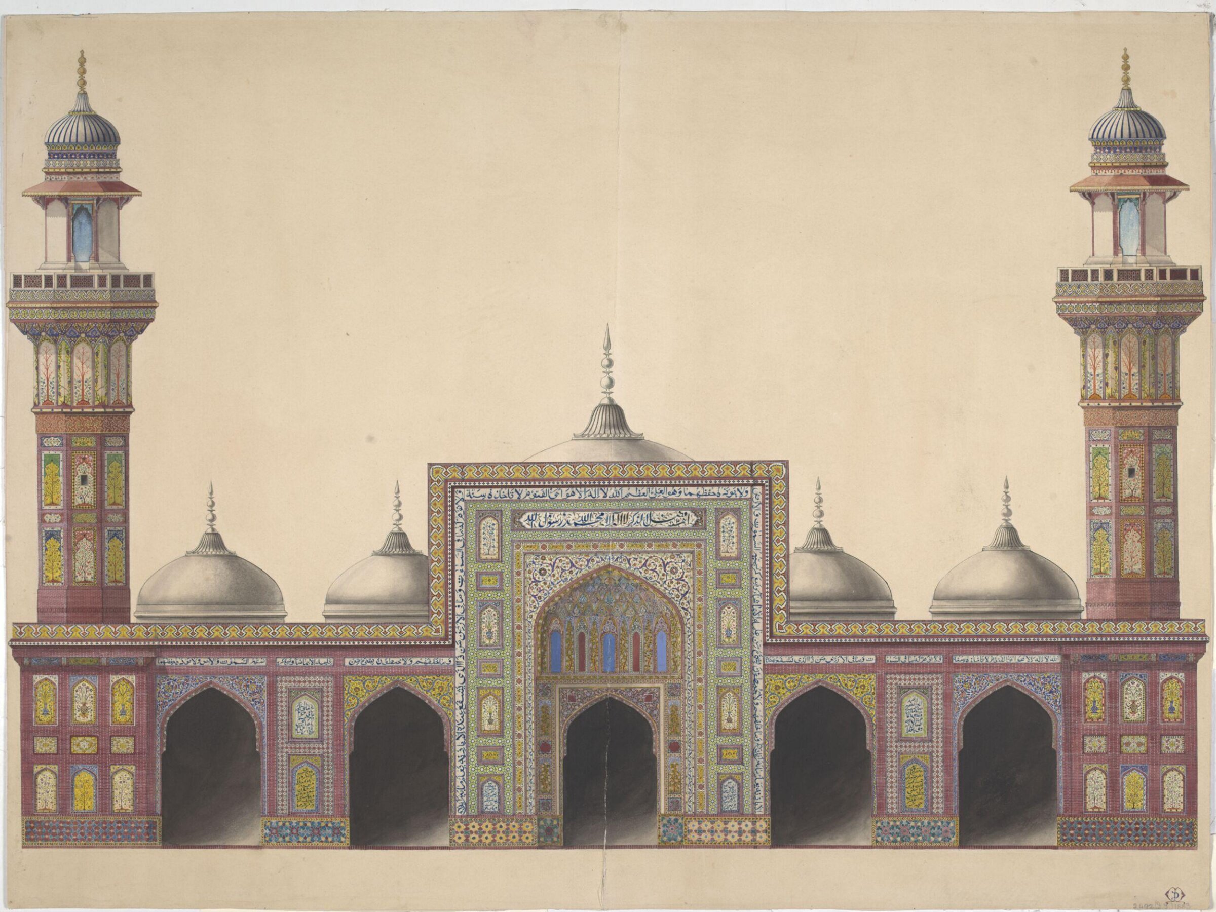 Drawing, Din Muhammad, 1870-1883