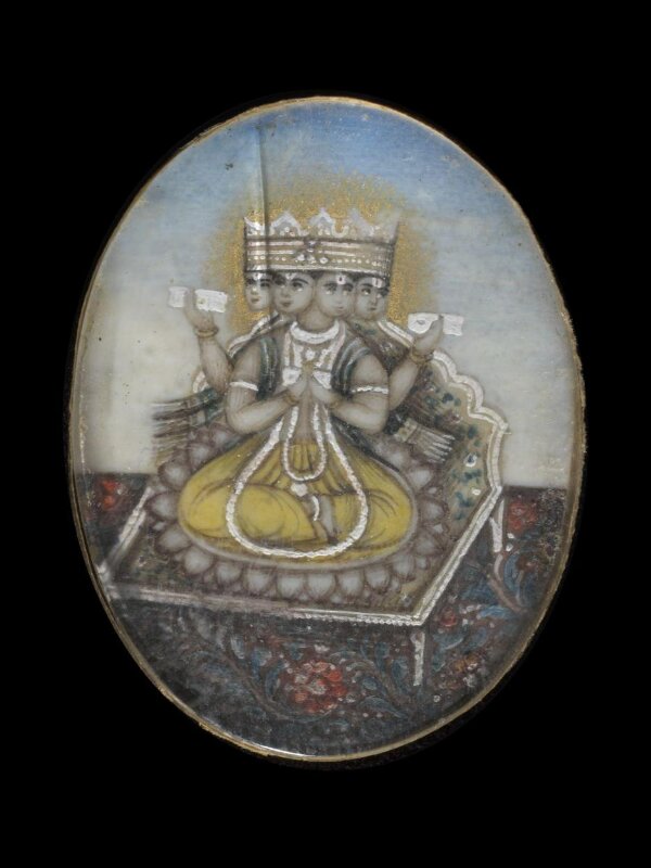 One of nine paintings depicting Hindu deities