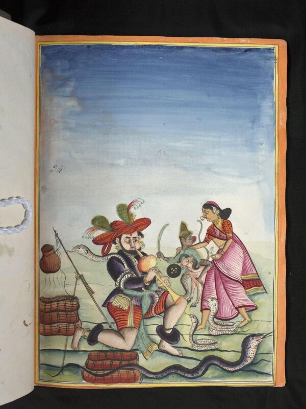 A snake-charmer and his wife