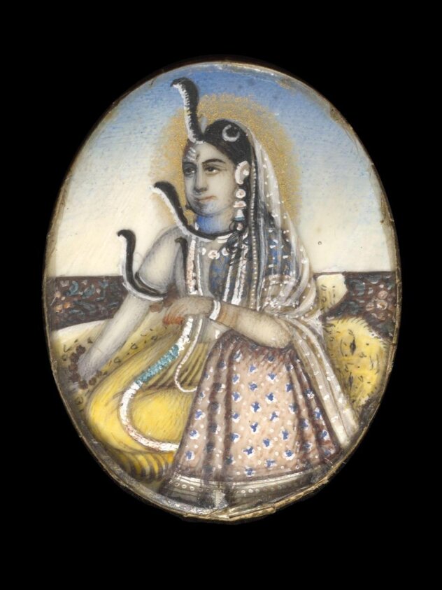 One of nine paintings depicting Hindu deities.