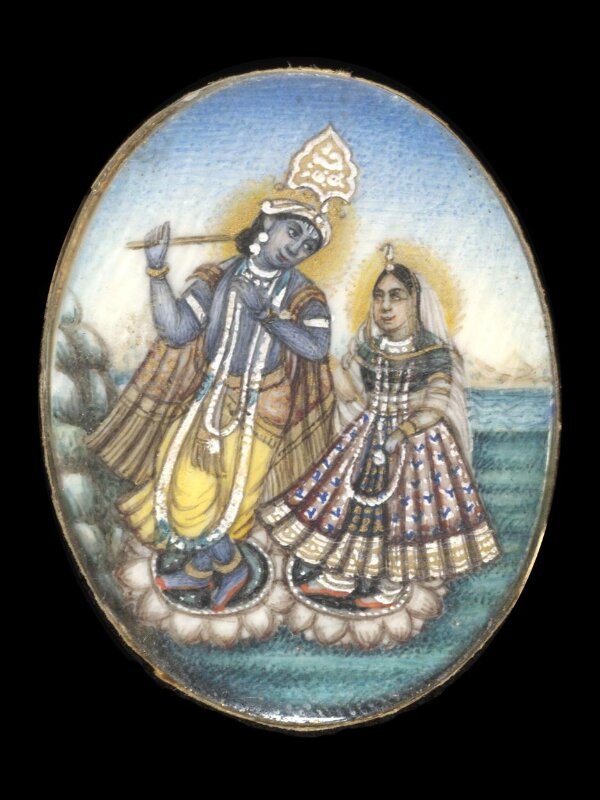 One of nine paintings depicting Hindu deities.