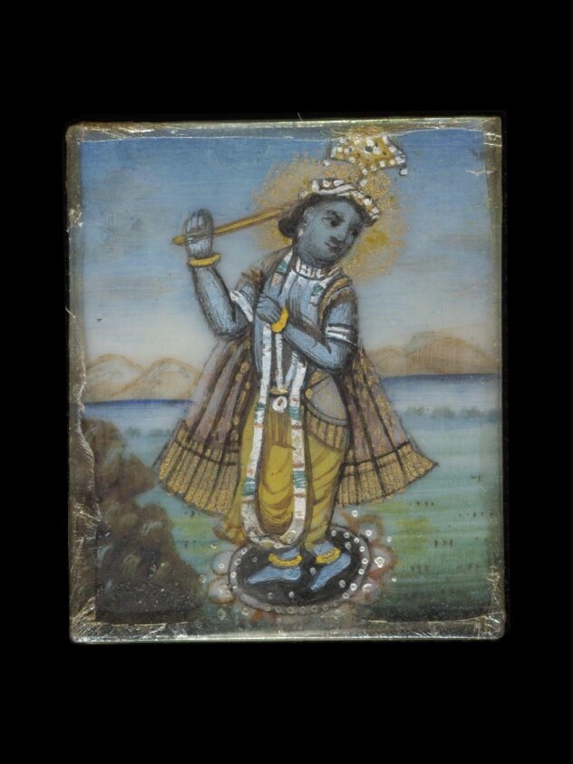 One of nine paintings depicting Hindu deities.