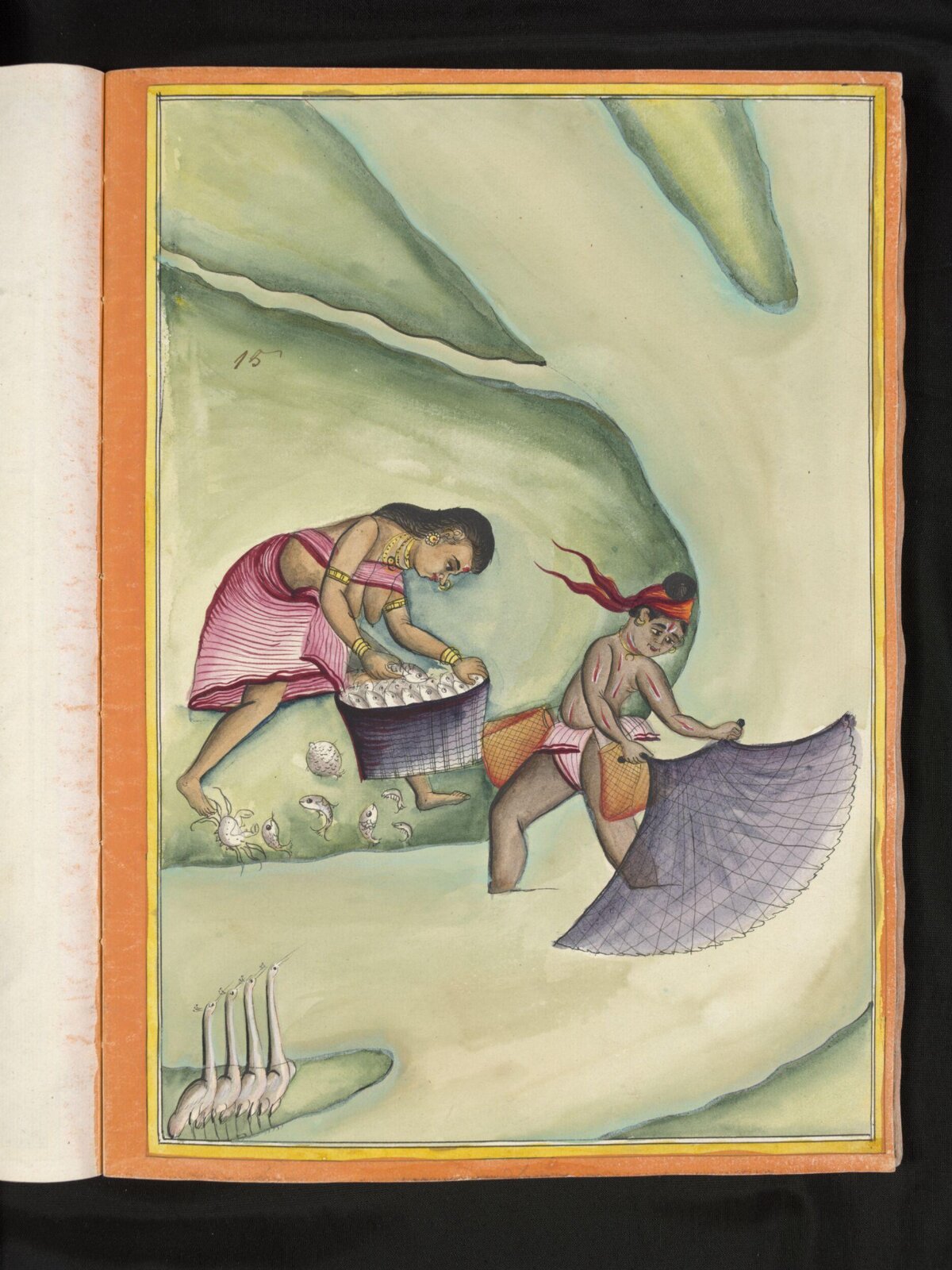 A fisherman throwing his net, ca. 1785