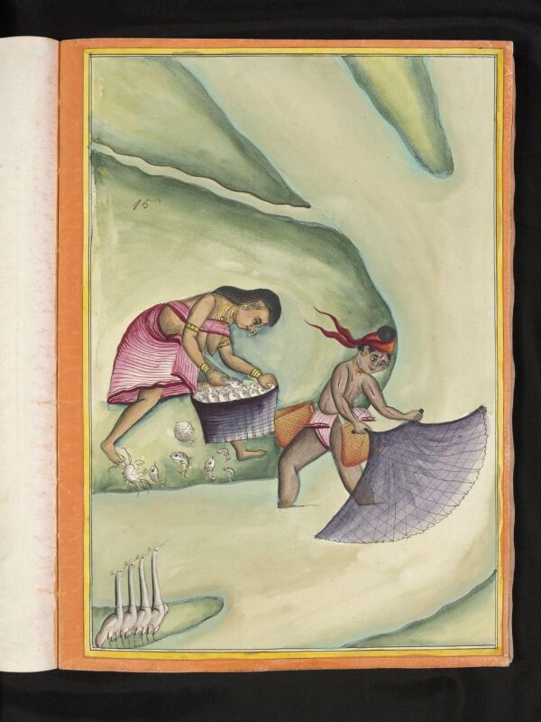 A fisherman throwing his net