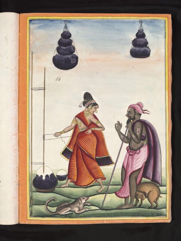 A milkman with his wife