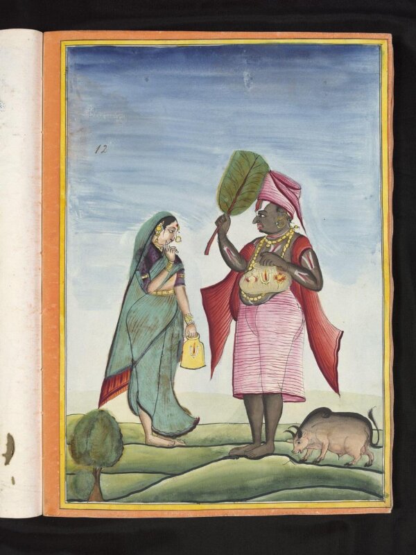 A Vaishnavite mendicant and his wife.