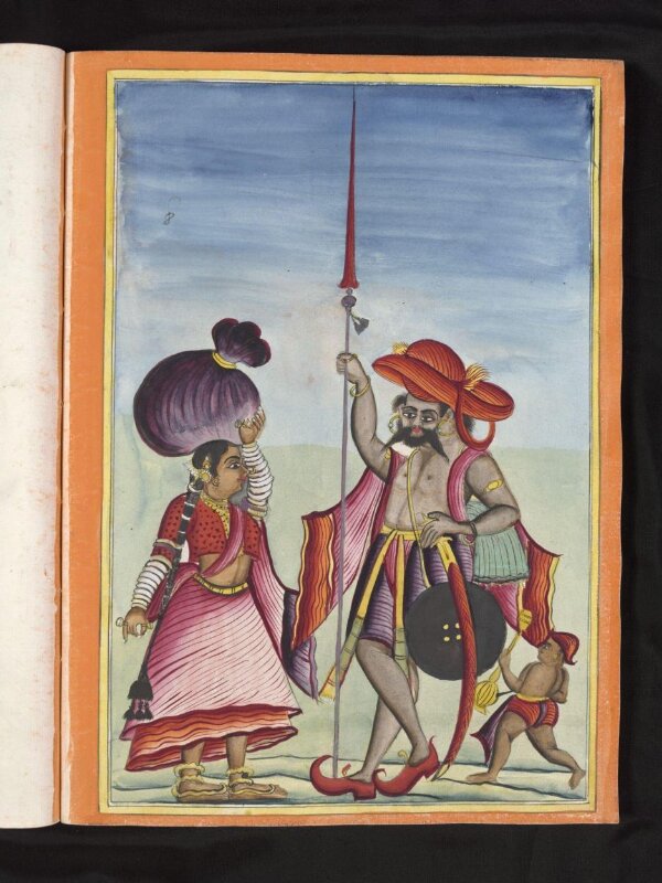 A man with wife and child