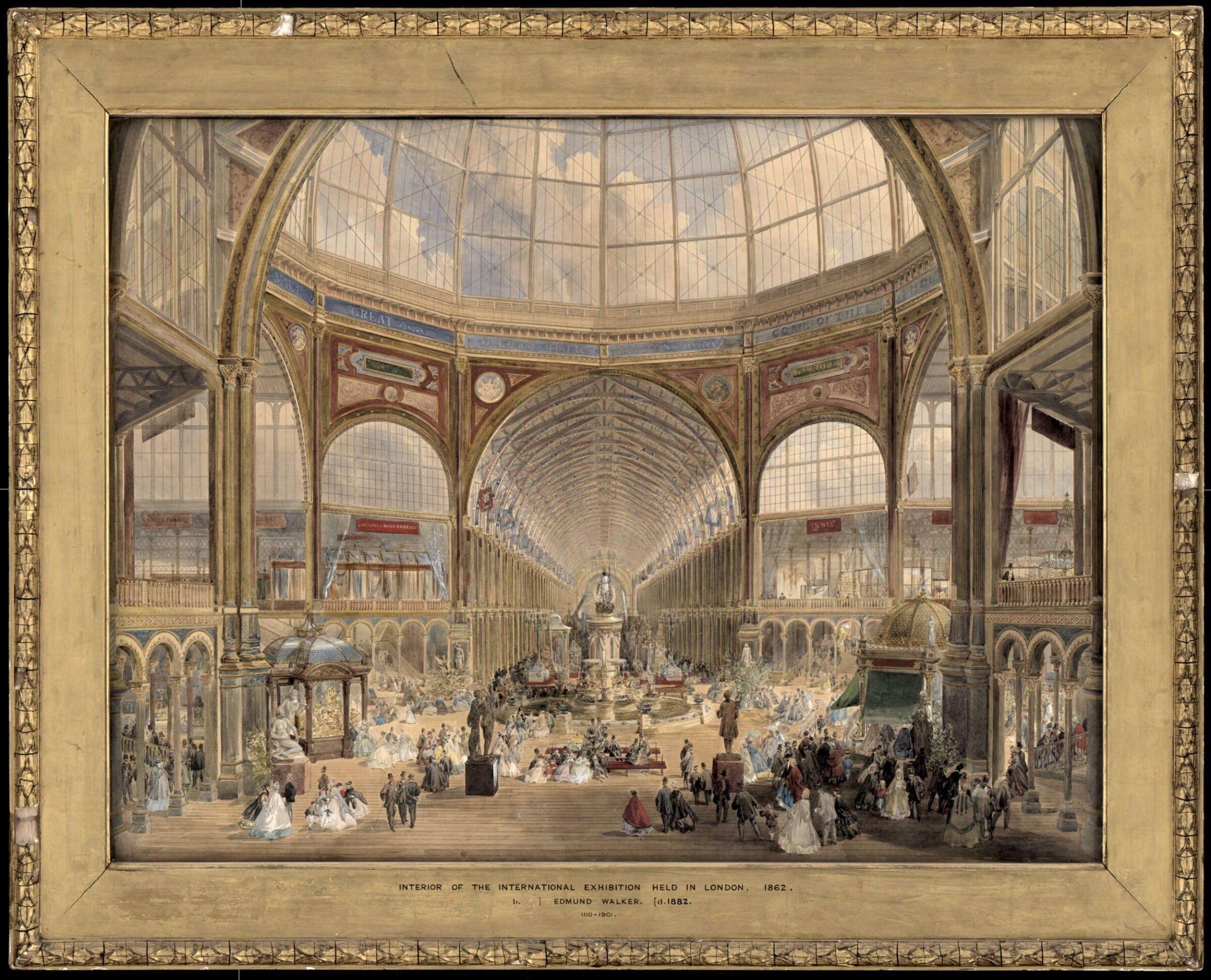 Interior of the international exhibition of 1862, Edmund Walker, 1862