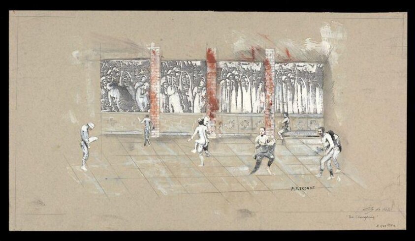 Set design (ca. 1980) by Samuel Henri Mendes da Costa