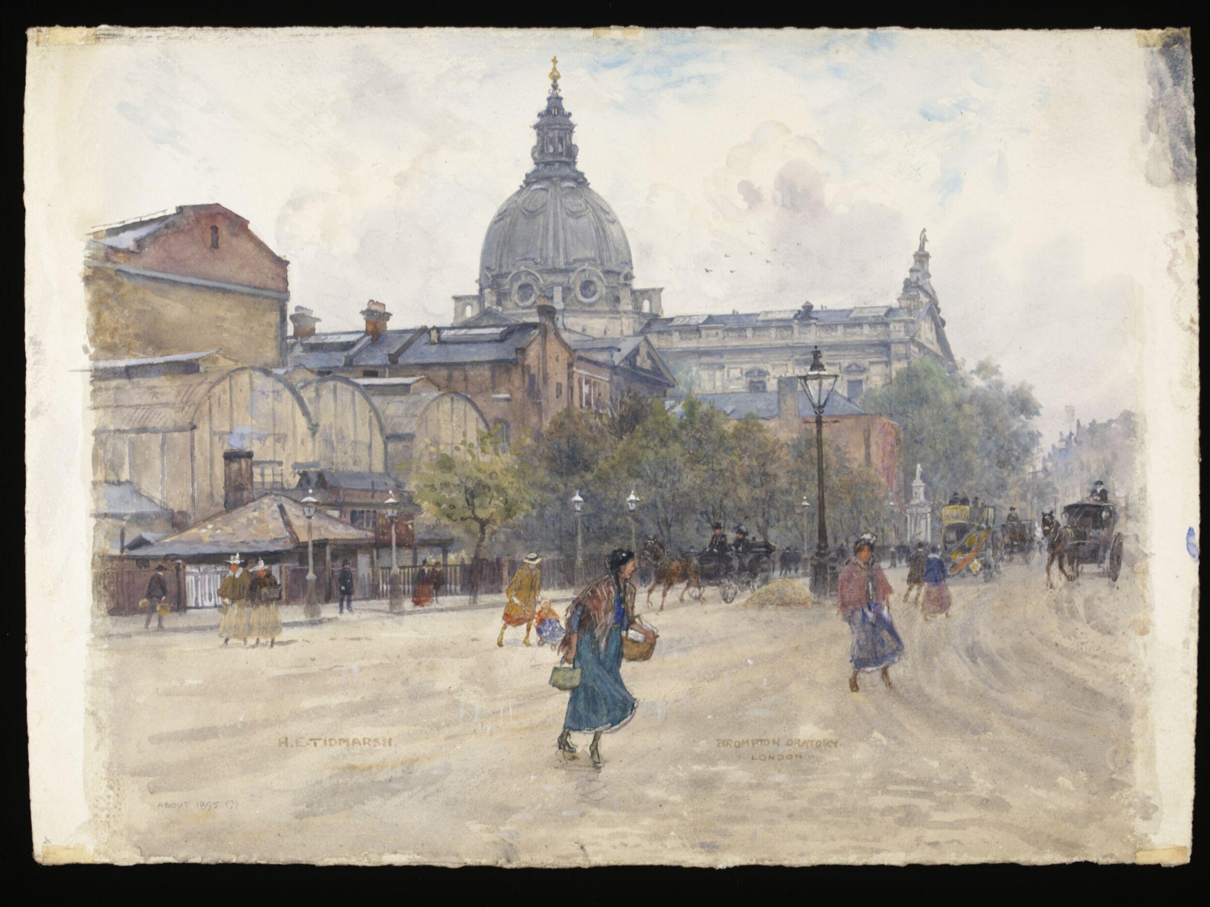 The South Kensington (now Victoria & Albert) Museum and the Brompton Oratory, about 1897., Henry Edward Tidmarsh, ca. 1897