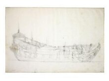 Hull of the Dutch Ship Delft; Broadside View thumbnail 1