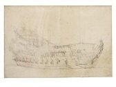 Hull of a Dutch Ship; Broadside View thumbnail 2