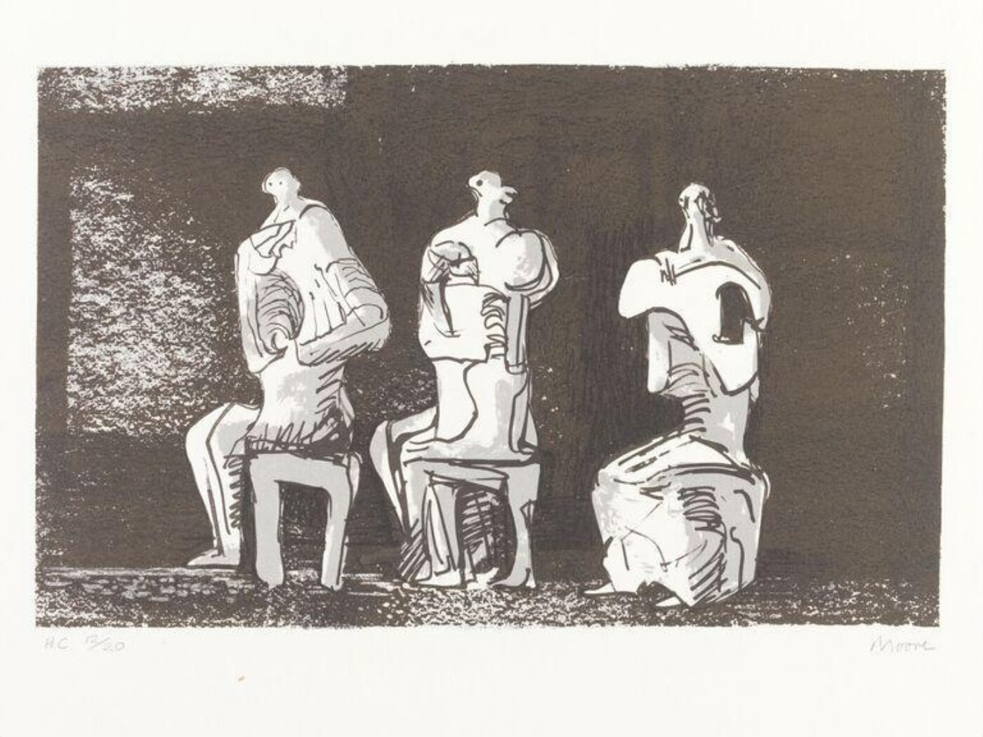 Henry Moore, Three Seated Figures