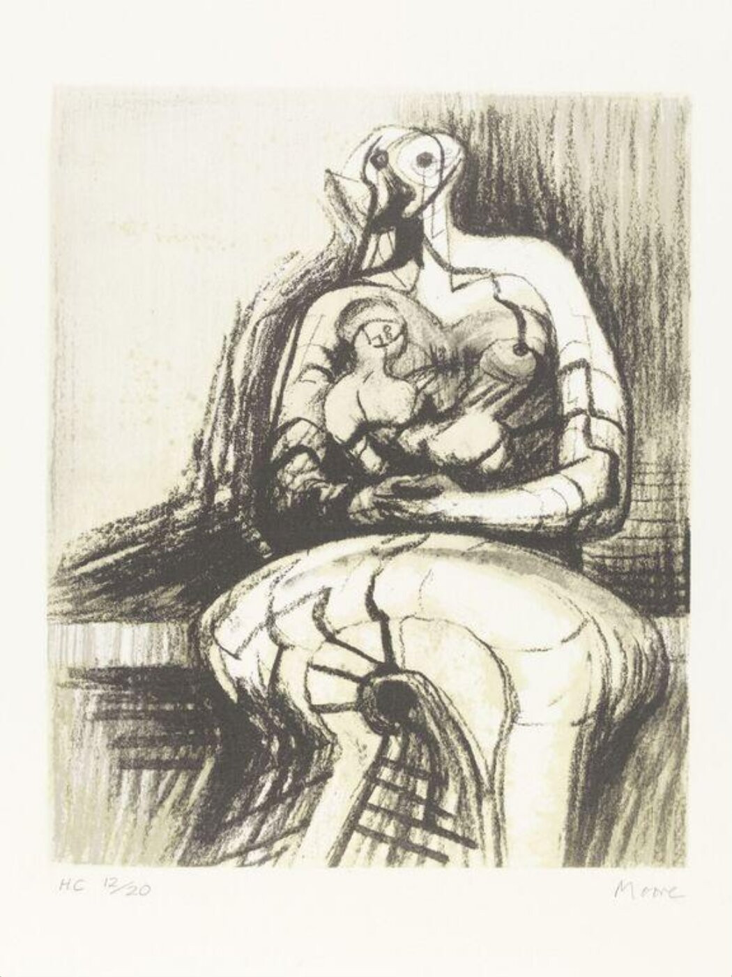 Henry Moore, Seated Mother and Child