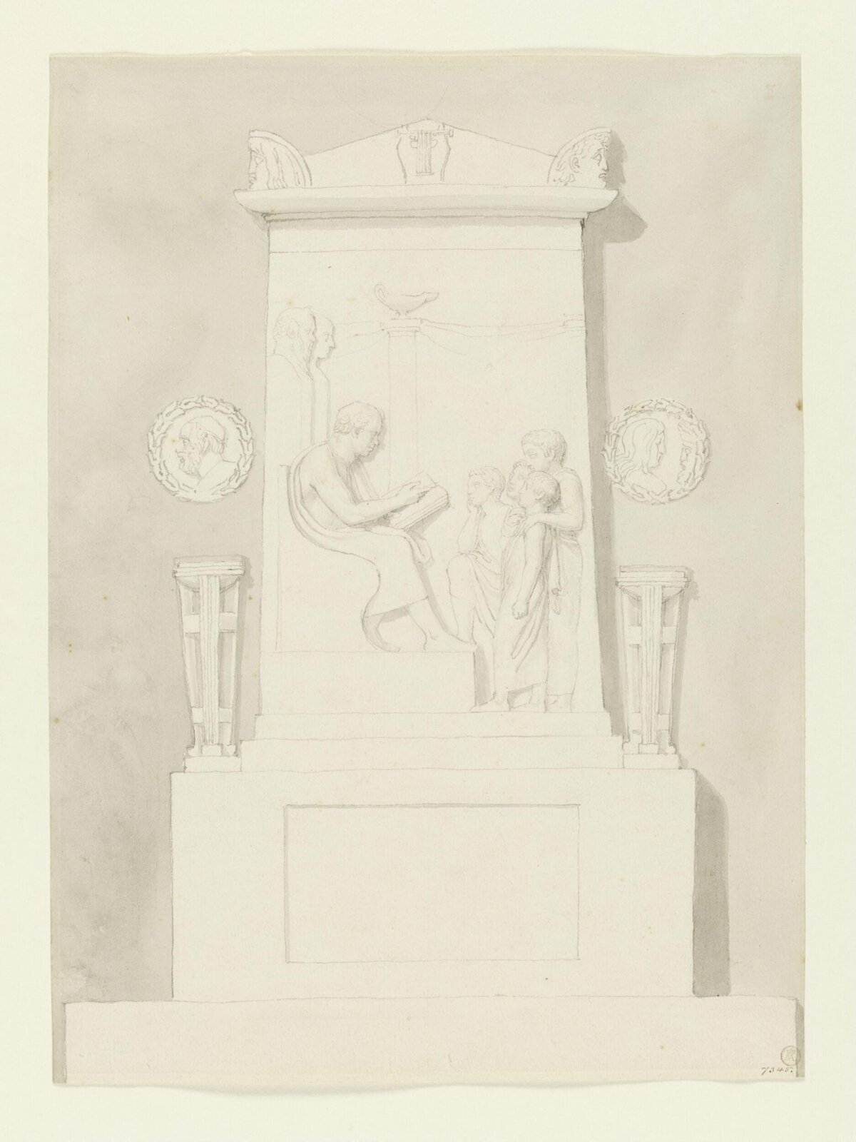 Design for a monument, Thomas Stothard, ca. late 18th century - early 19th century