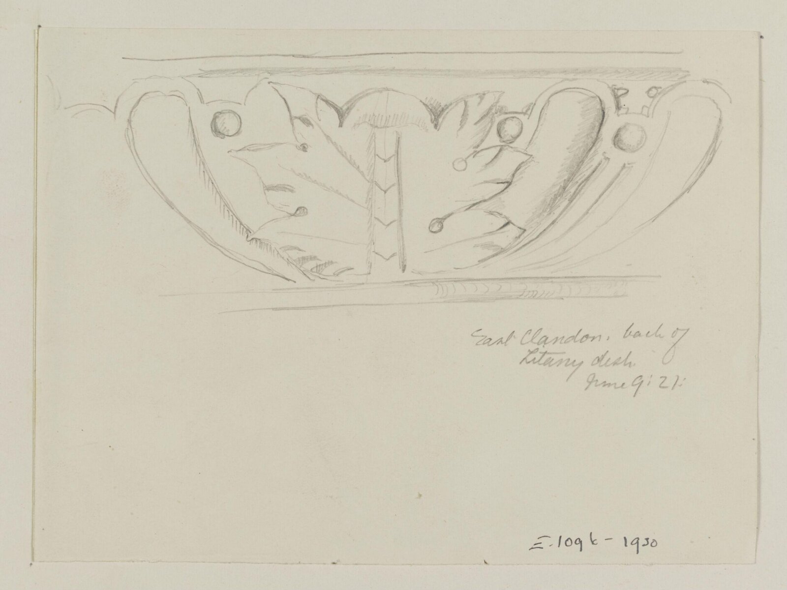Drawing, A. V. Peatling, June 9th 1921