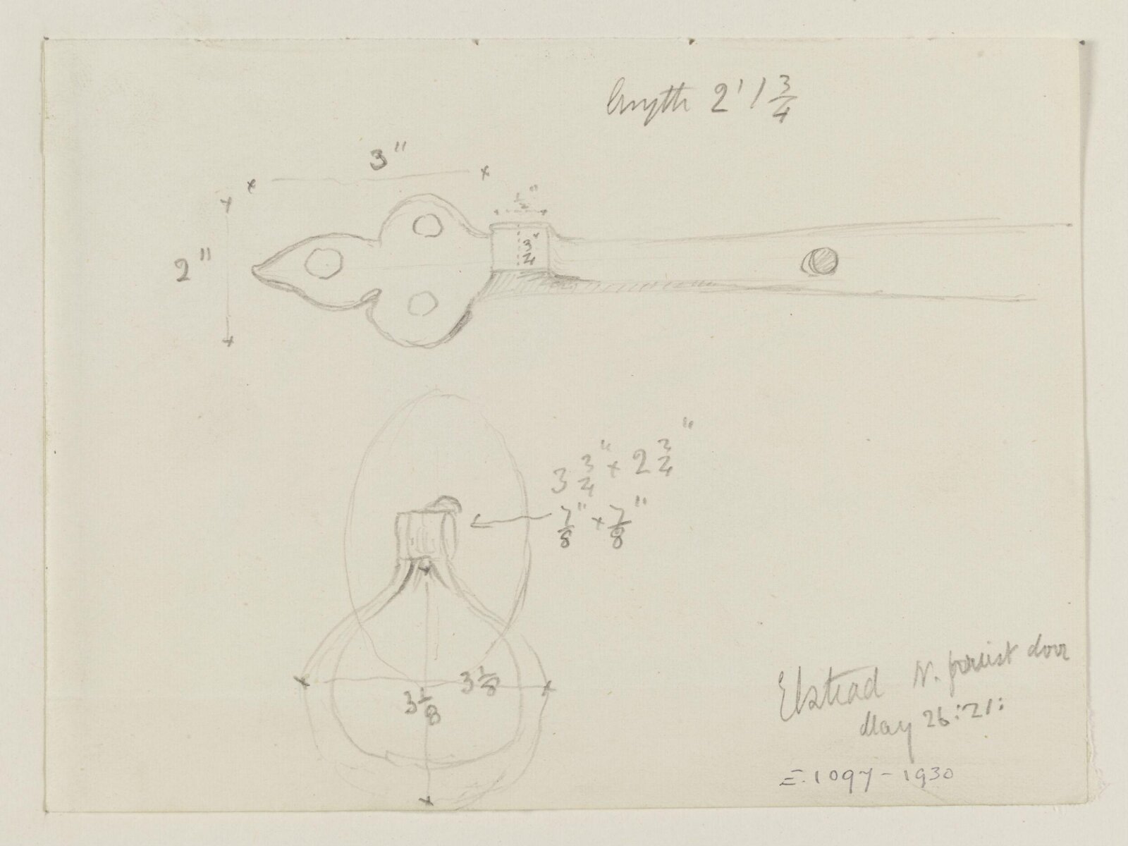 Drawing, A. V. Peatling, May 26th 1921