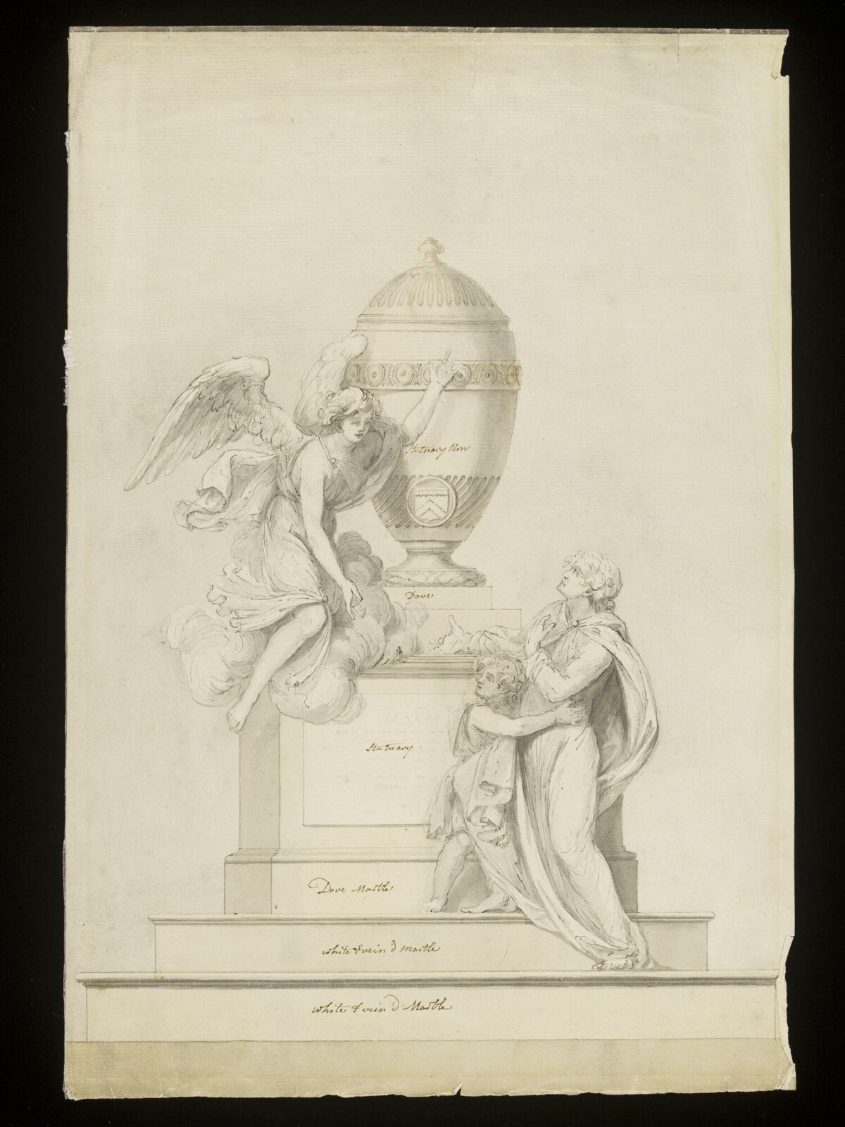 Drawing, Joseph Wilton, 18th century