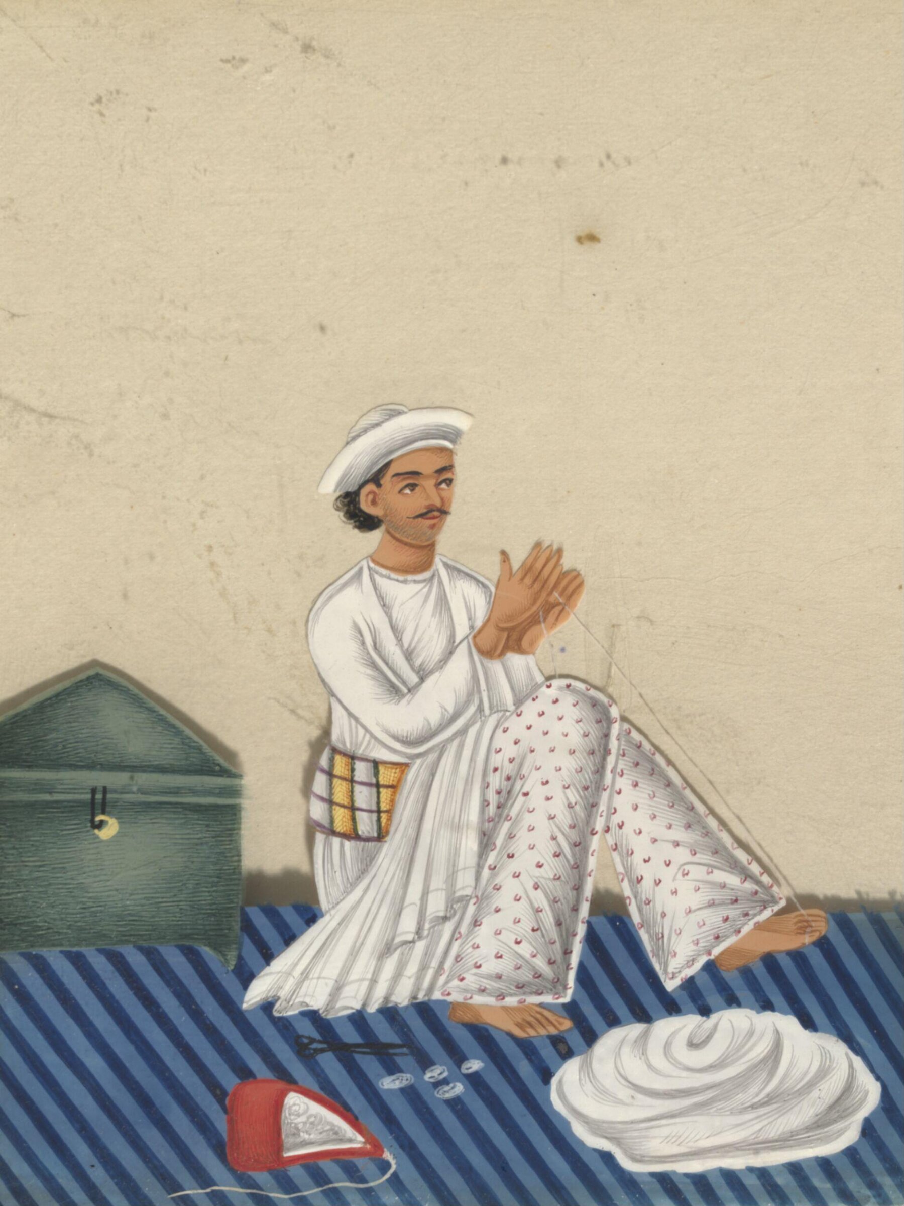One of eighteen paintings of trades and domestic servants., ca.1870