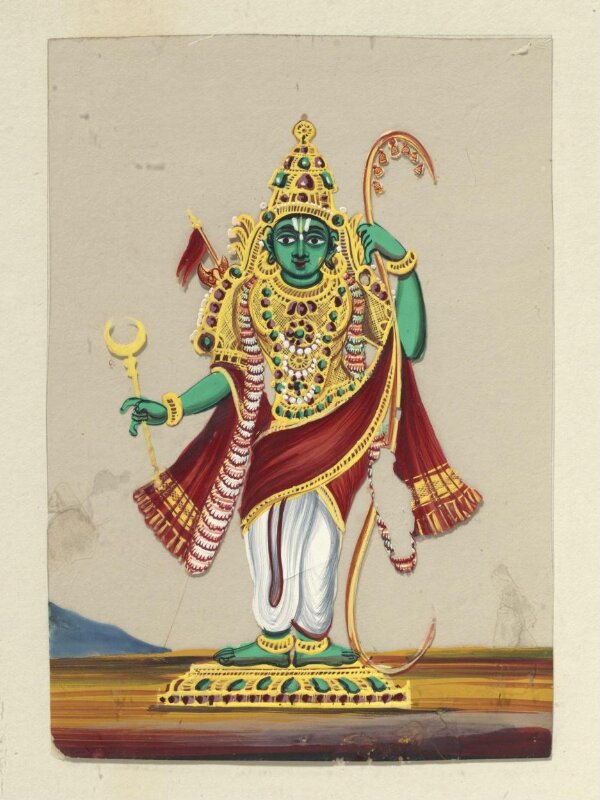 One of five paintings of Hindu deities | Unknown | V&A Explore The ...