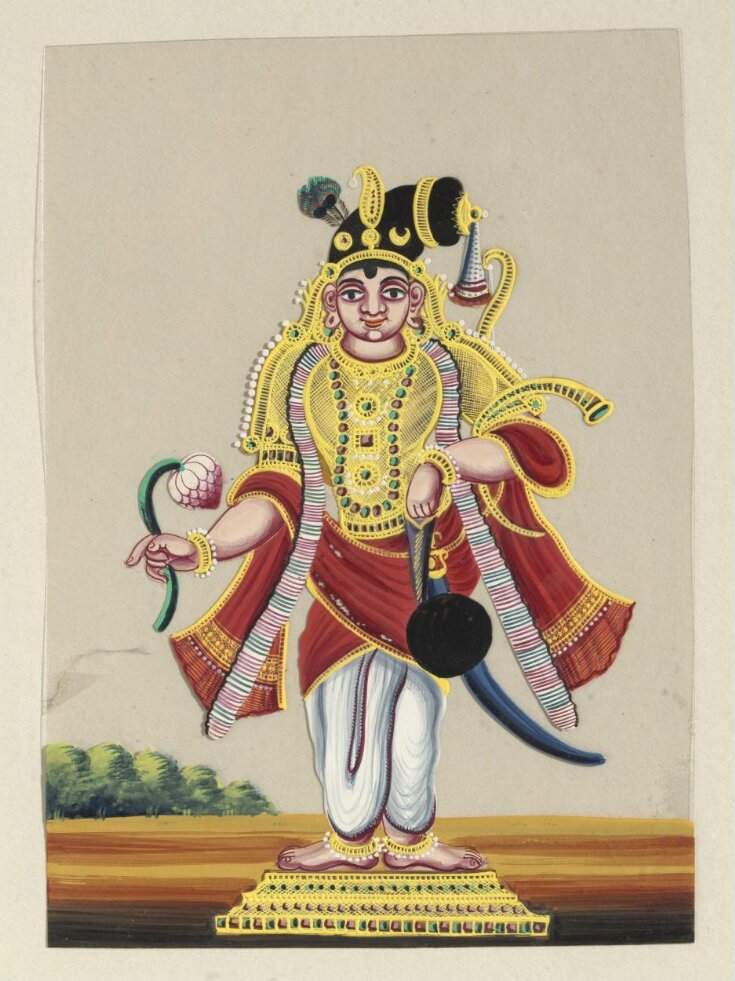 One of three paintings of Hindu deities. top image