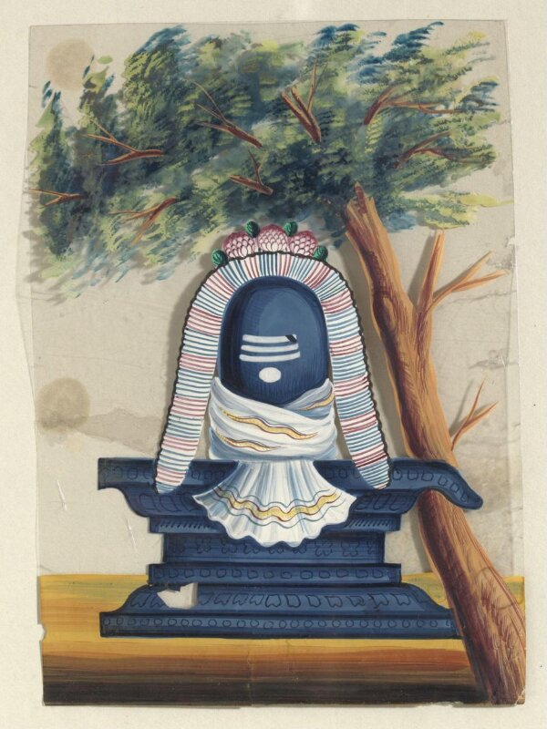 One of three paintings of Hindu deities.