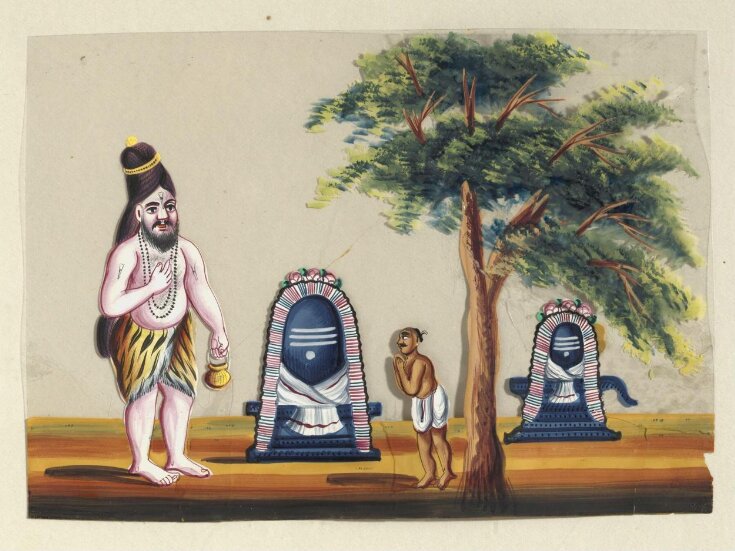 One of three paintings of Hindu deities. top image
