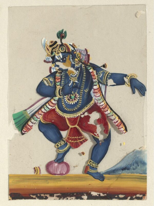 One of five paintings of Hindu deities.