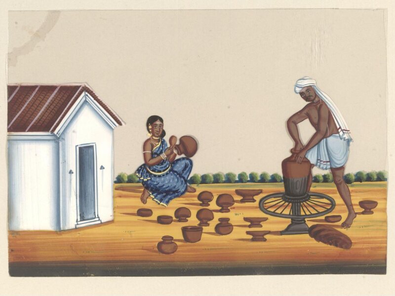 One of eleven paintings of occupations