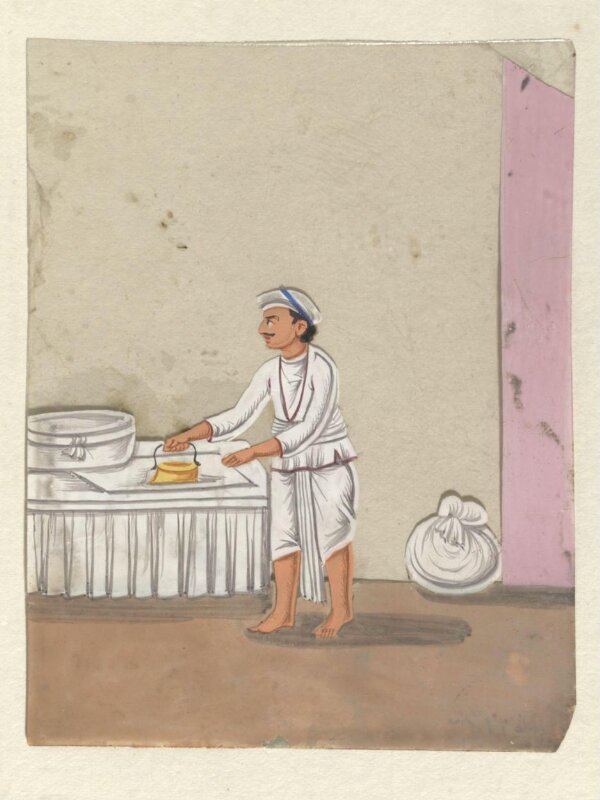 One of seventeen paintings of occupations, especially domestic servants.