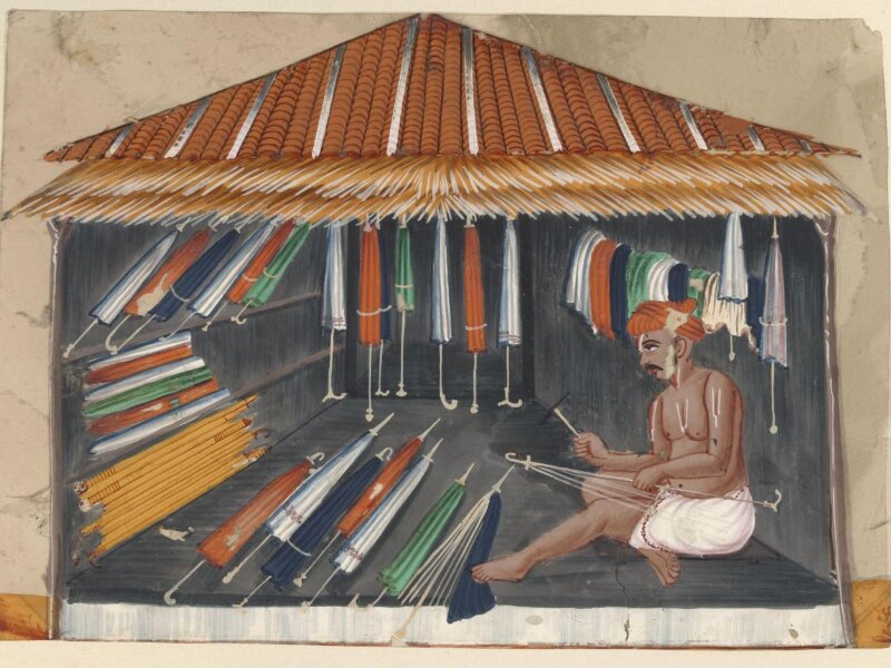 One of eleven paintings depicting craftsmen and their shops.
