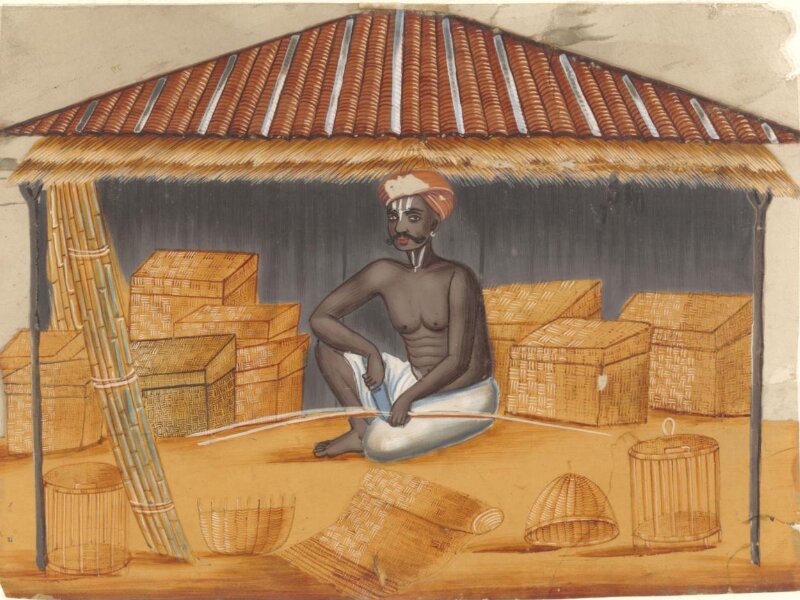 One of eleven paintings depicting craftsmen and their shops.