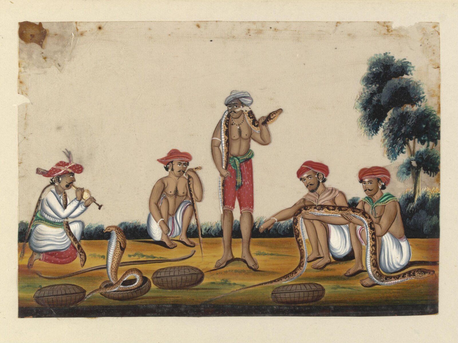 A snake-charmer, ca. 1860